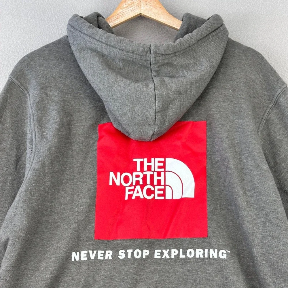 The North Face Sweatshirt Mens‎ L Gray Hoodie Long Sleeve Pullover